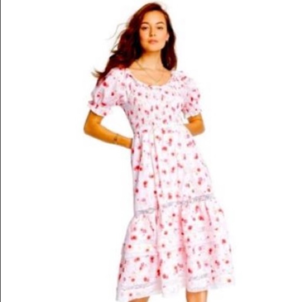 COPY - NWT LSF X TARGET XS COSETTE MIDI DRESS WHITE